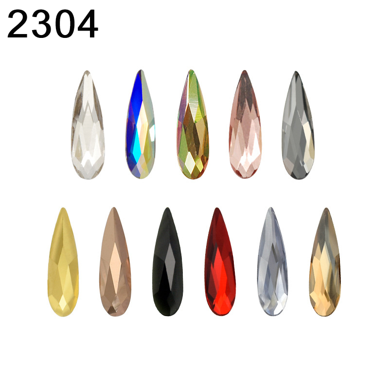Body Jewelry Flat Back - 2304 Raindrop Flat Back No Hotfix