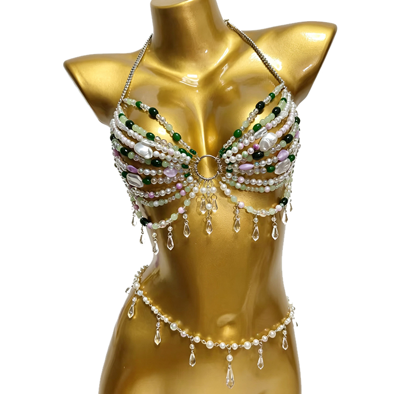 Body Jewelry Bra - Handmade Music Festival Costume Mermaid Body