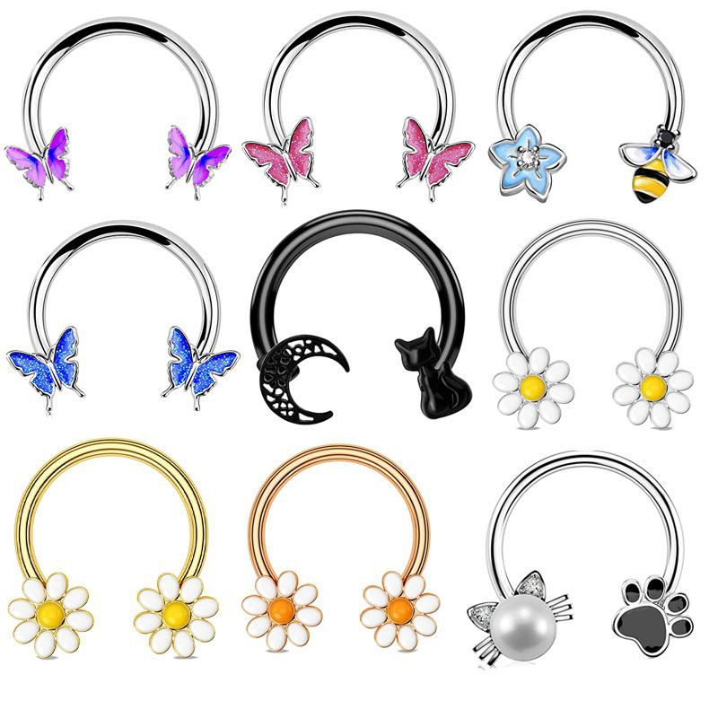 Helix Cartilage Ring - 16G Septum Ring Daith Piercing Jewelry