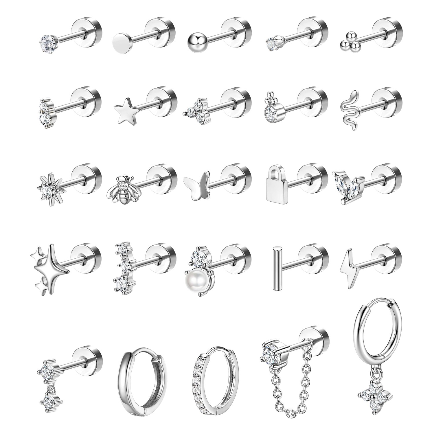 Body Jewelry Surgical Steel - Bobisty 1pc Earrings for Sensitive Ears
