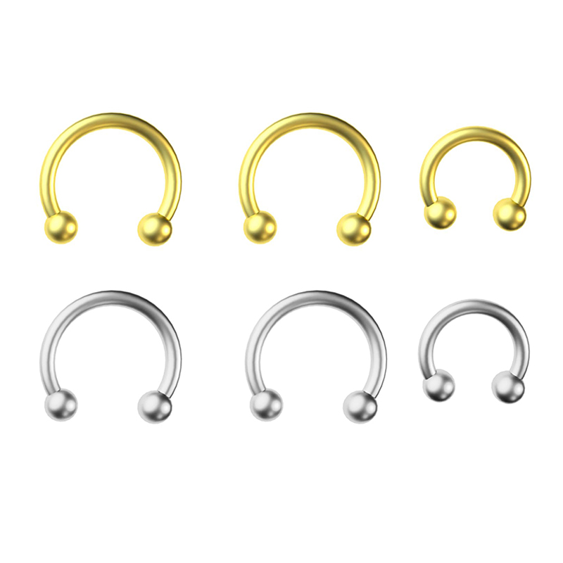 Helix Cartilage Ring - 5pcs/lot Stainless Steel 18G Horseshoe Circular