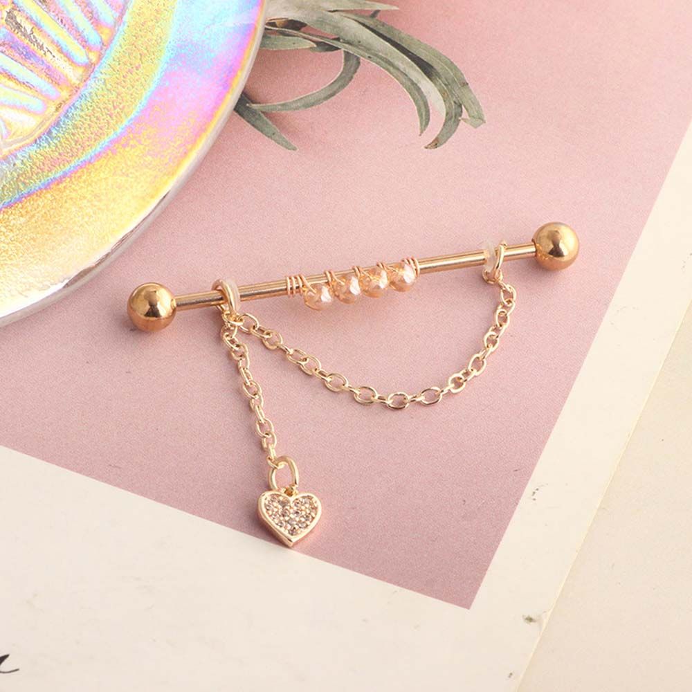 Punk Style Girls Gift Crystal  - Industrial Barbell Long recension och pris