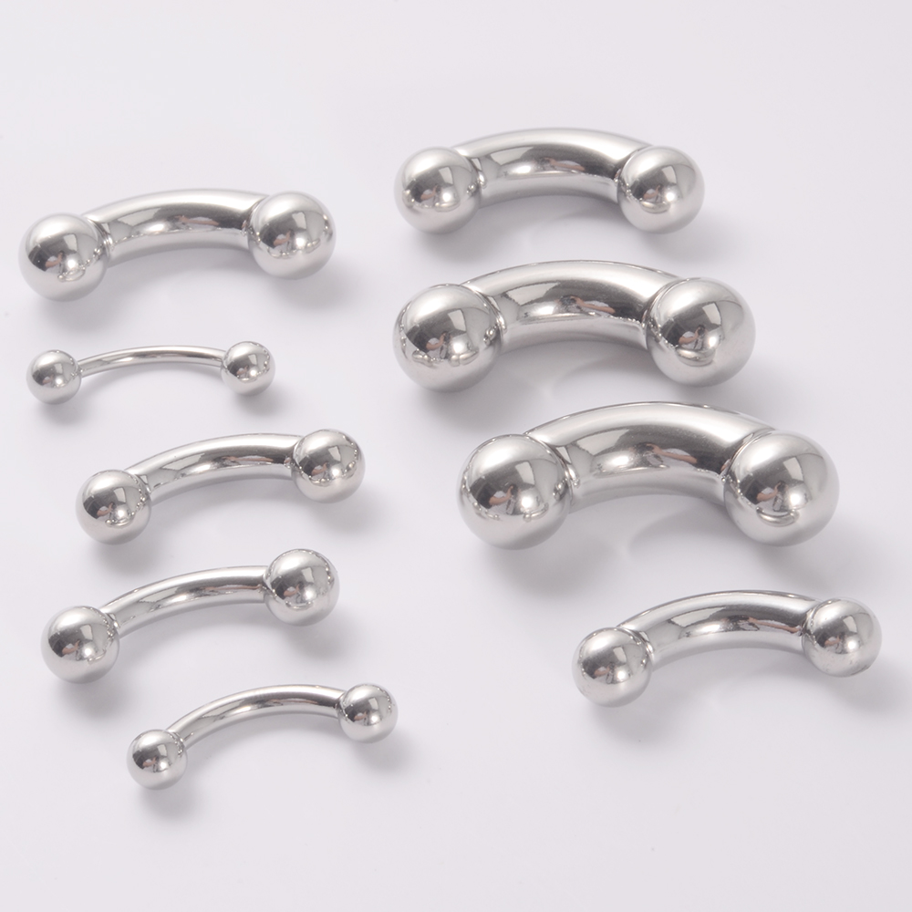 1PC Stainless Steel Straight B - Nipple Bar Curved recension och pris