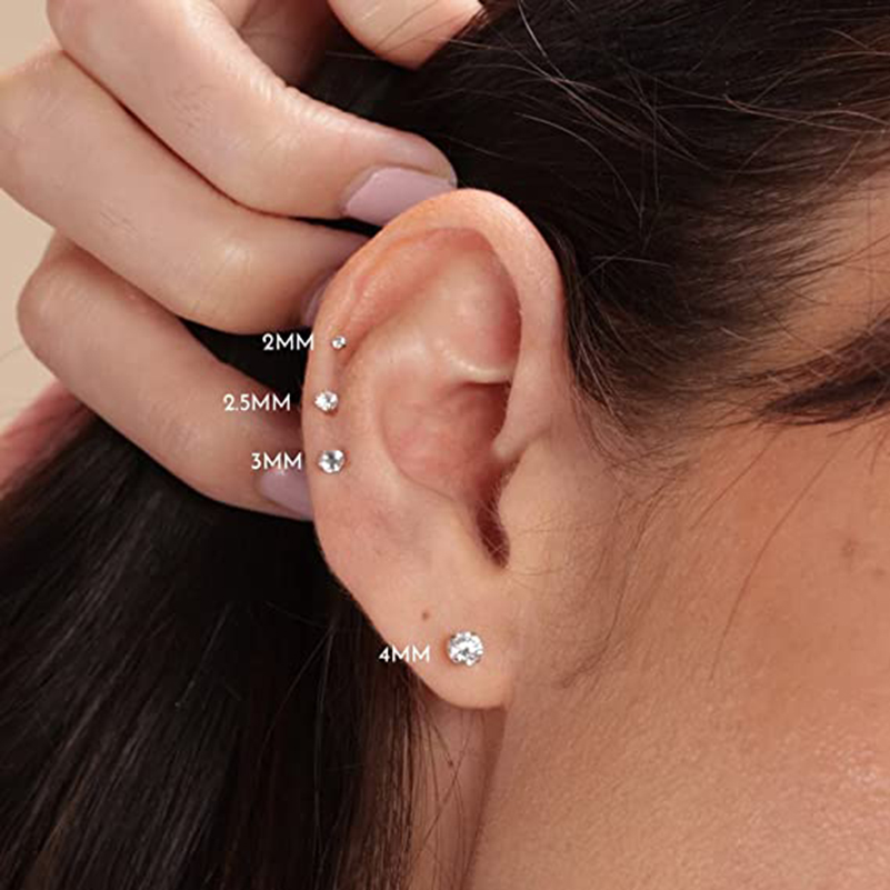20G Flat Back Threadless Earri - Body Jewelry Flat Back recension och pris