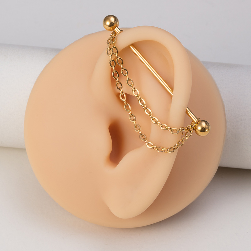 1pc Industrial Piercing Barbel - Industrial Barbell Long recension och pris