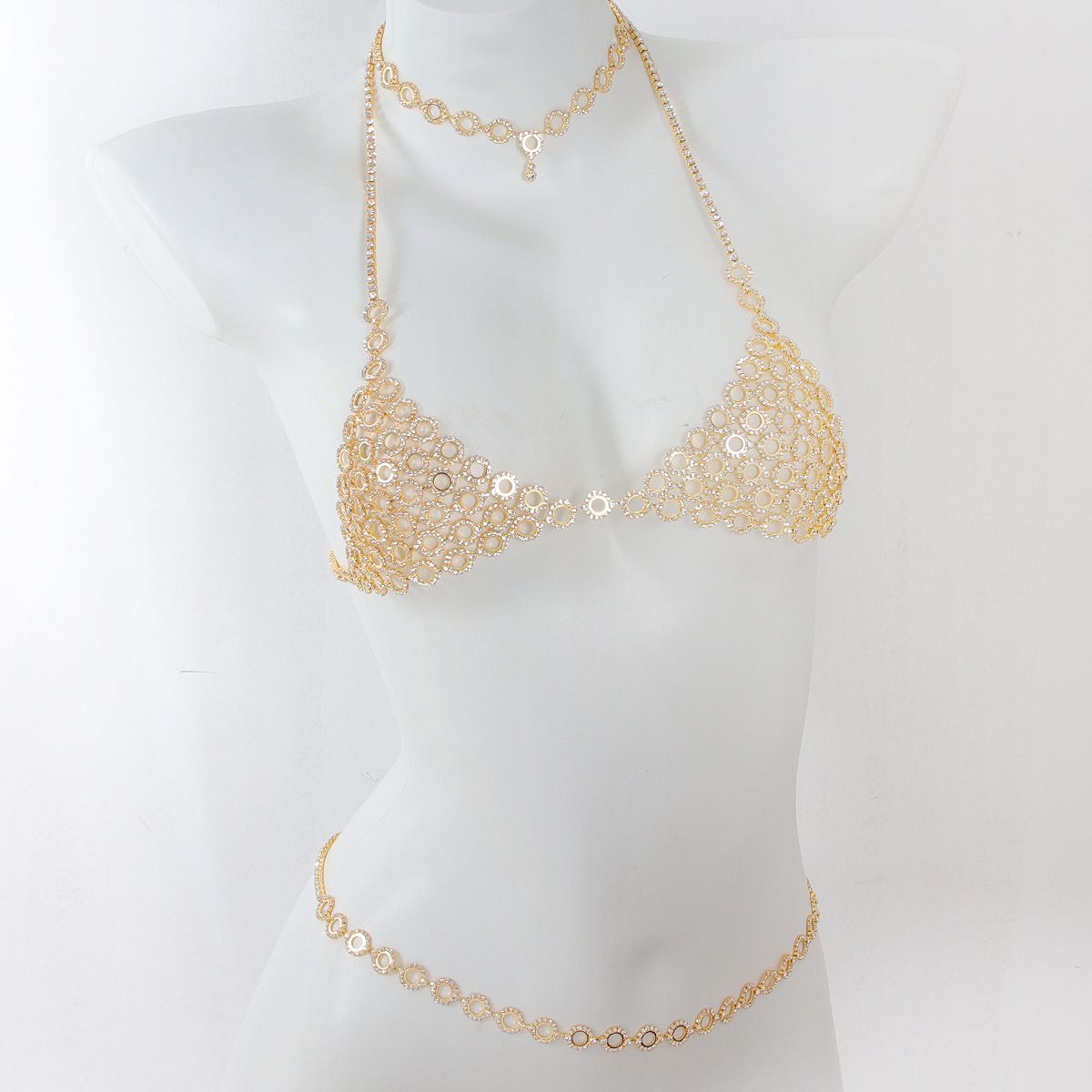 Fashionable Circular Splicing  - Body Jewelry Bra recension och pris