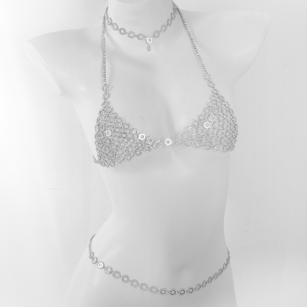 Fashionable Circular Splicing  - Body Jewelry Bra recension och pris