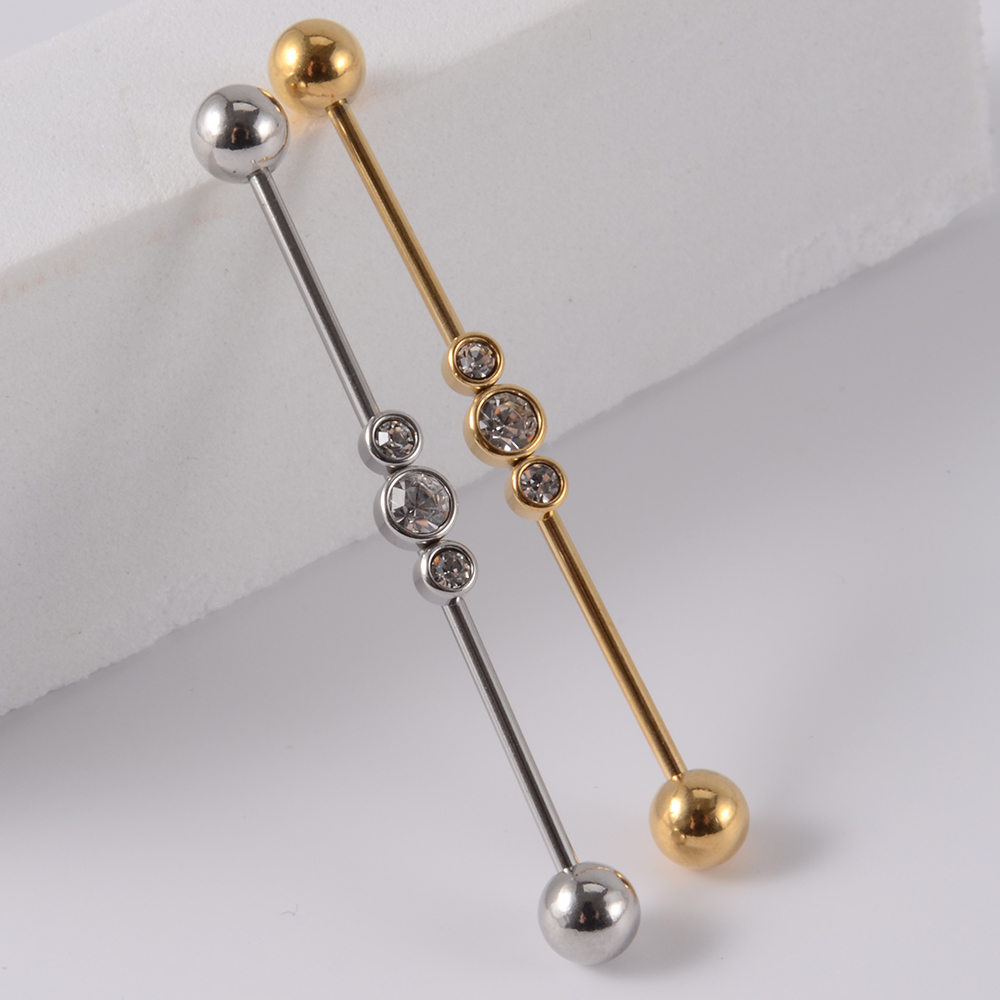 1PC Stainless Steel Industrial - Industrial Barbell Long recension och pris