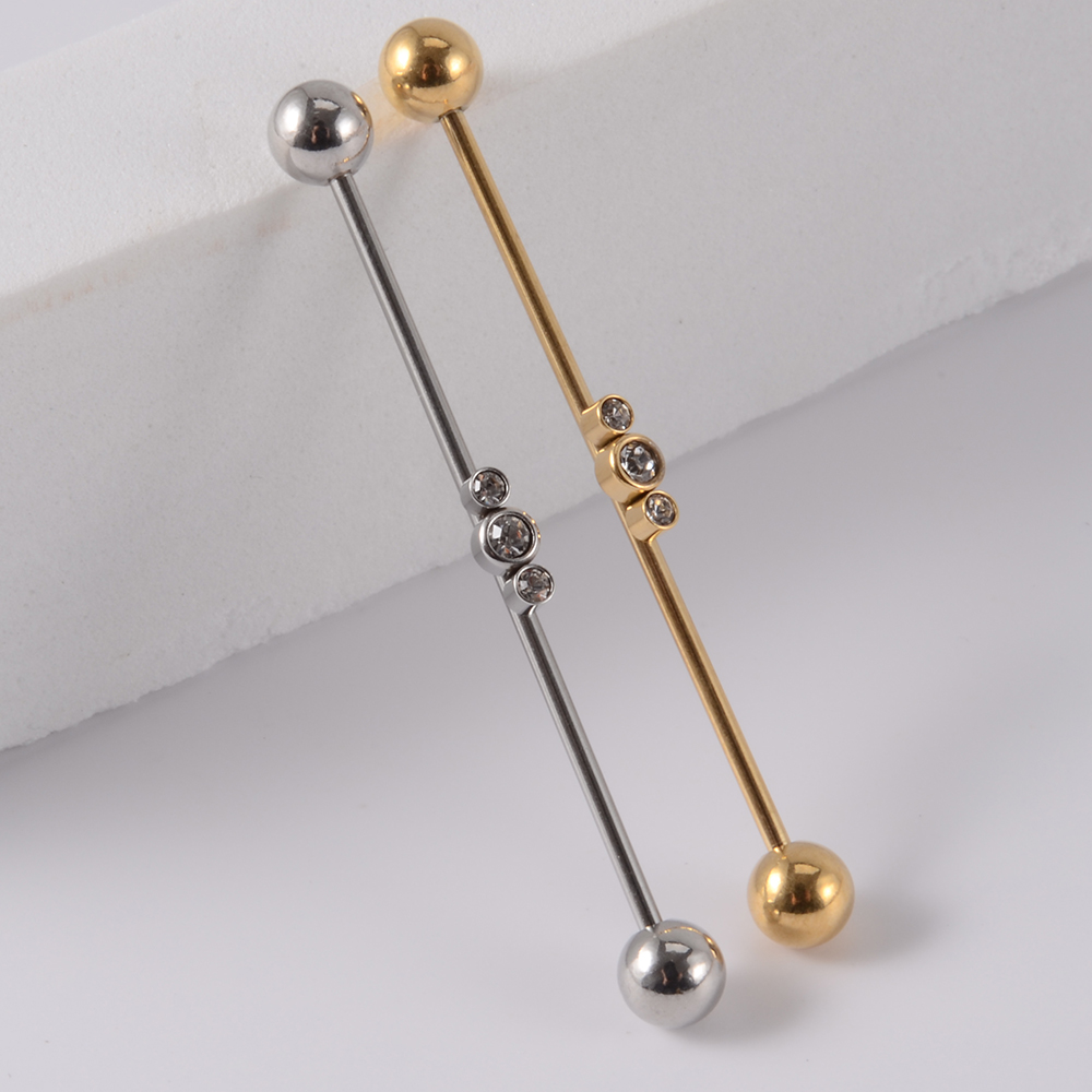 1PC Stainless Steel Industrial - Industrial Barbell Long recension och pris