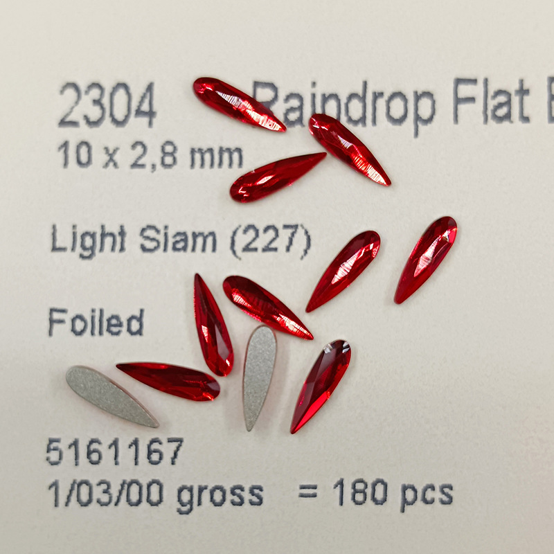 2304 Raindrop Flat Back No Hot - Body Jewelry Flat Back recension och pris