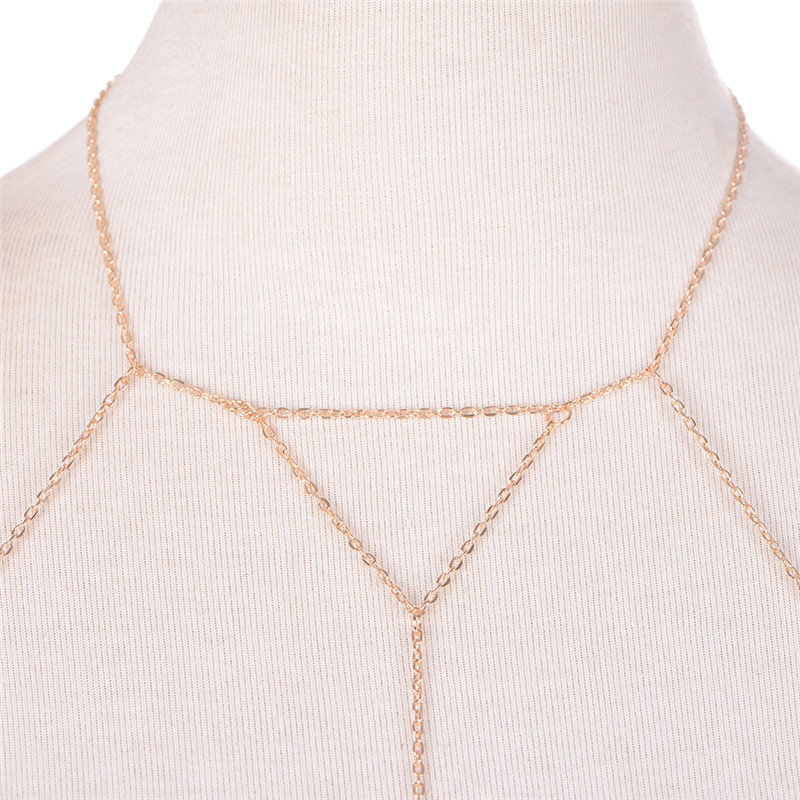Gold Silver Fashion Link Chain - Body Jewelry Bra recension och pris