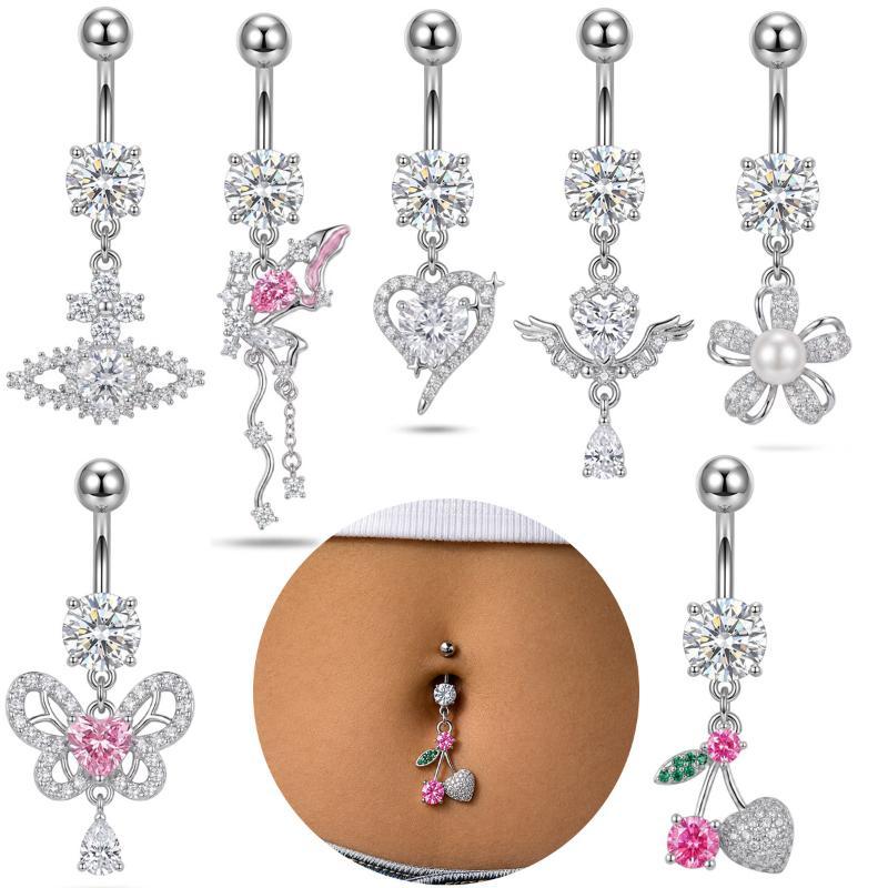 1Pcs Dangle Belly Button Rings - Body Jewelry Surgical Steel recension och pris