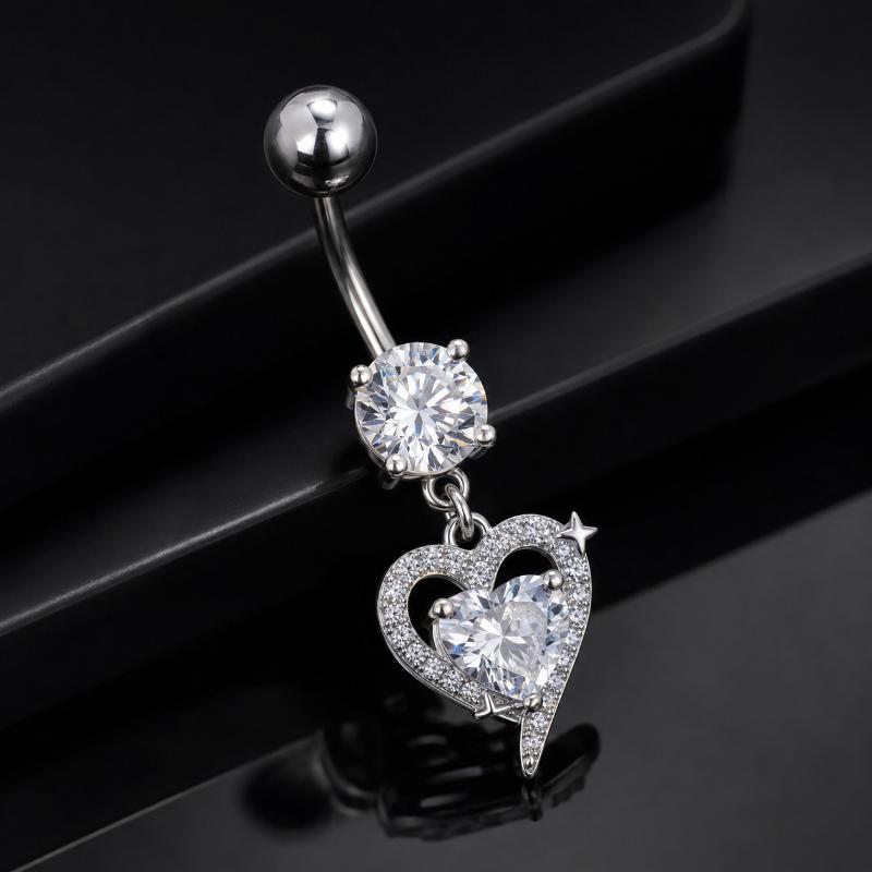 1Pcs Dangle Belly Button Rings - Body Jewelry Surgical Steel recension och pris