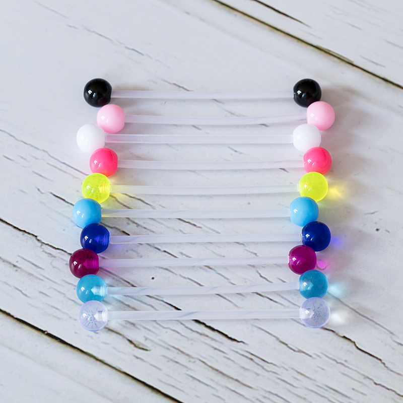 10-50pcs Acrylic Cartilage Ear - Industrial Barbell Long recension och pris