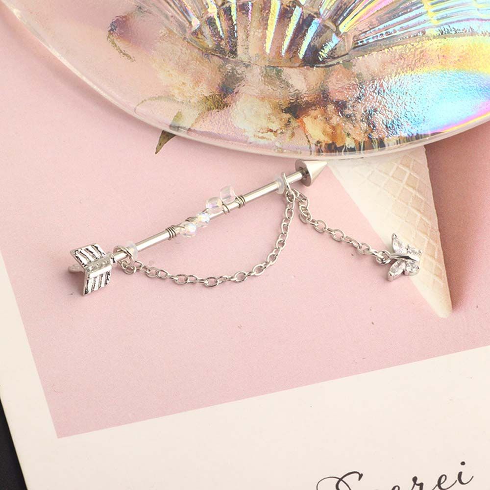 Jewelry Girls Gift Punk Style  - Industrial Barbell Long recension och pris