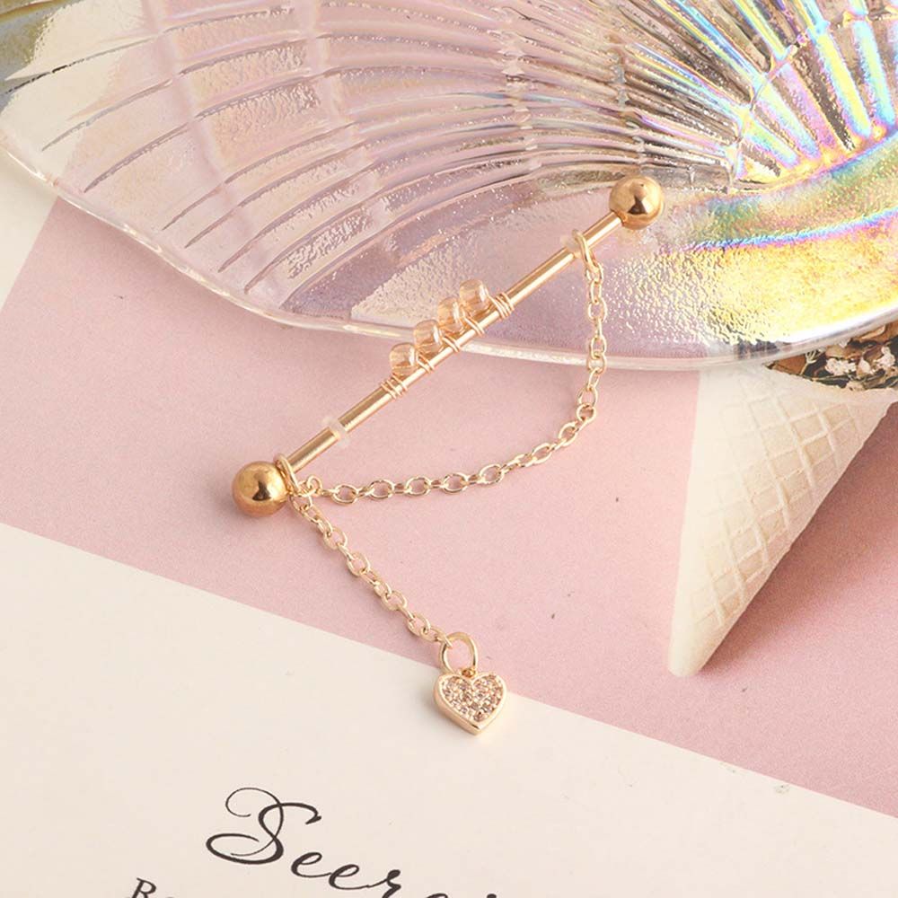 Jewelry Girls Gift Punk Style  - Industrial Barbell Long recension och pris
