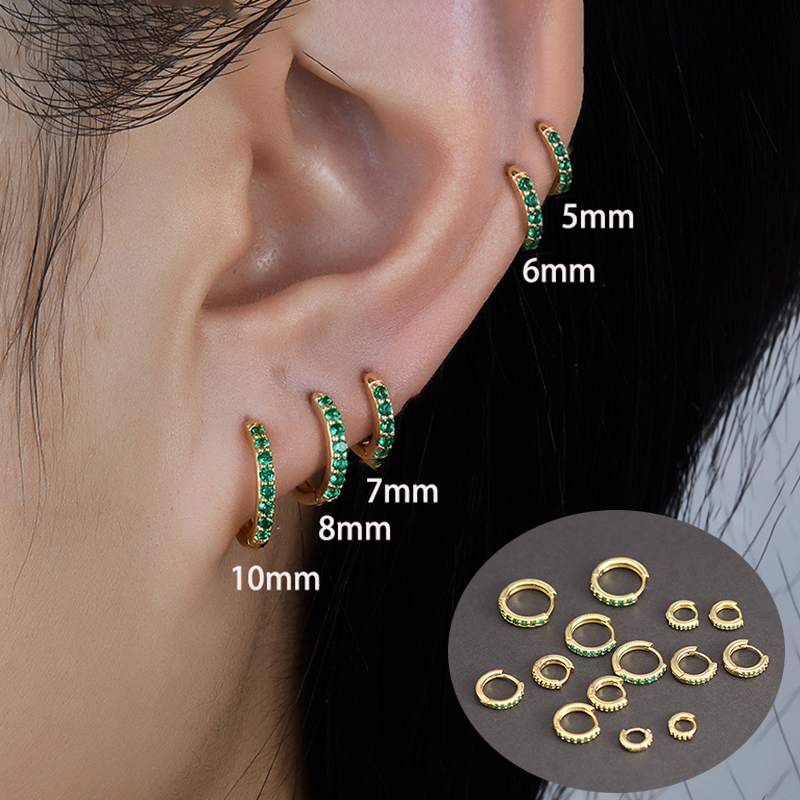 1 Pair Green Little Huggies St - Helix Cartilage Ring recension och pris