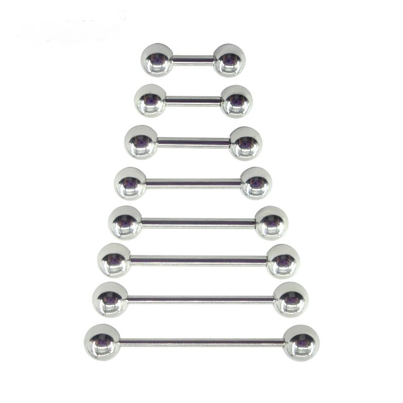 2 Pieces 0.8mm Stainless Steel - Industrial Barbell Long recension och pris