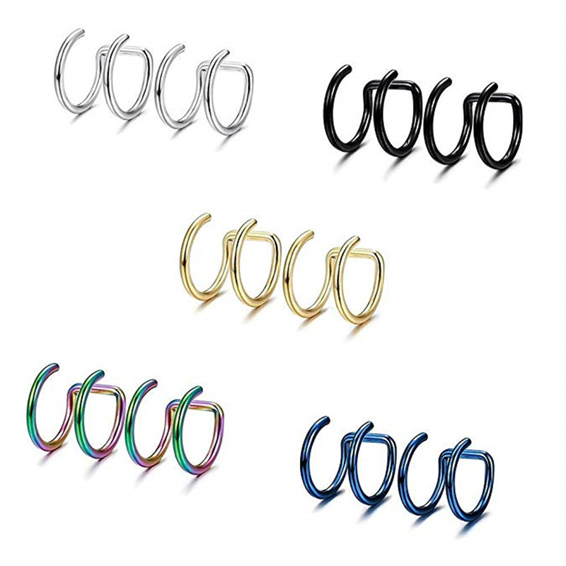 2Pcs 316L Stainless Steel Clip - Helix Cartilage Ring recension och pris