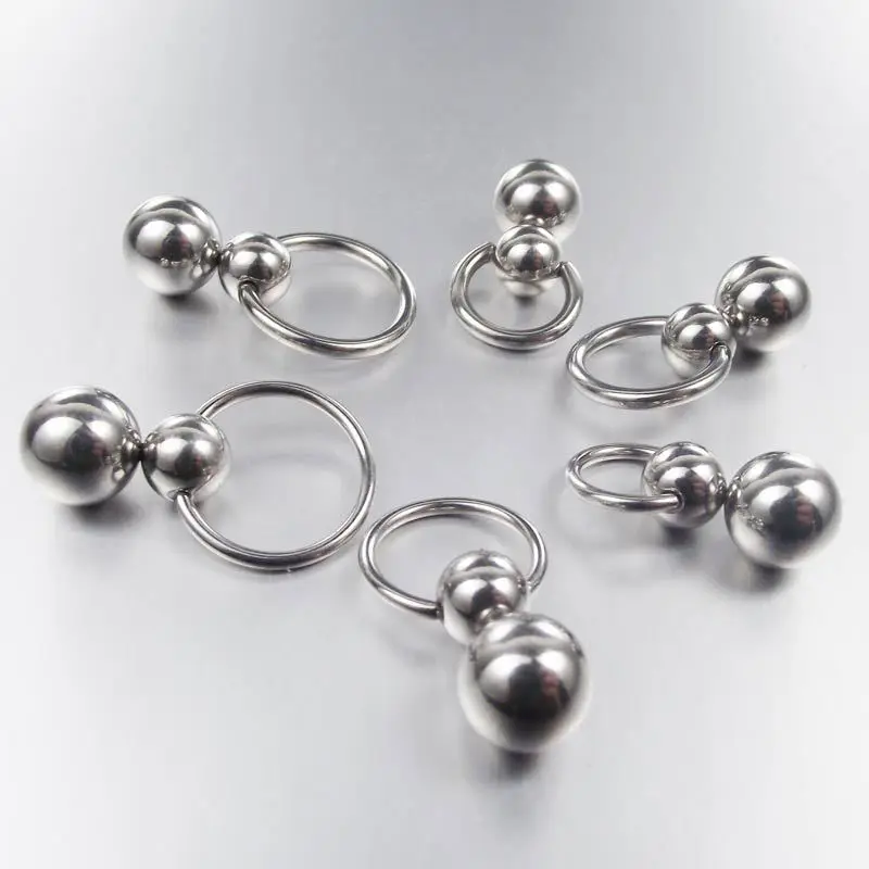 Stainless Steel Double Ball Cu - Nipple Bar Curved recension och pris