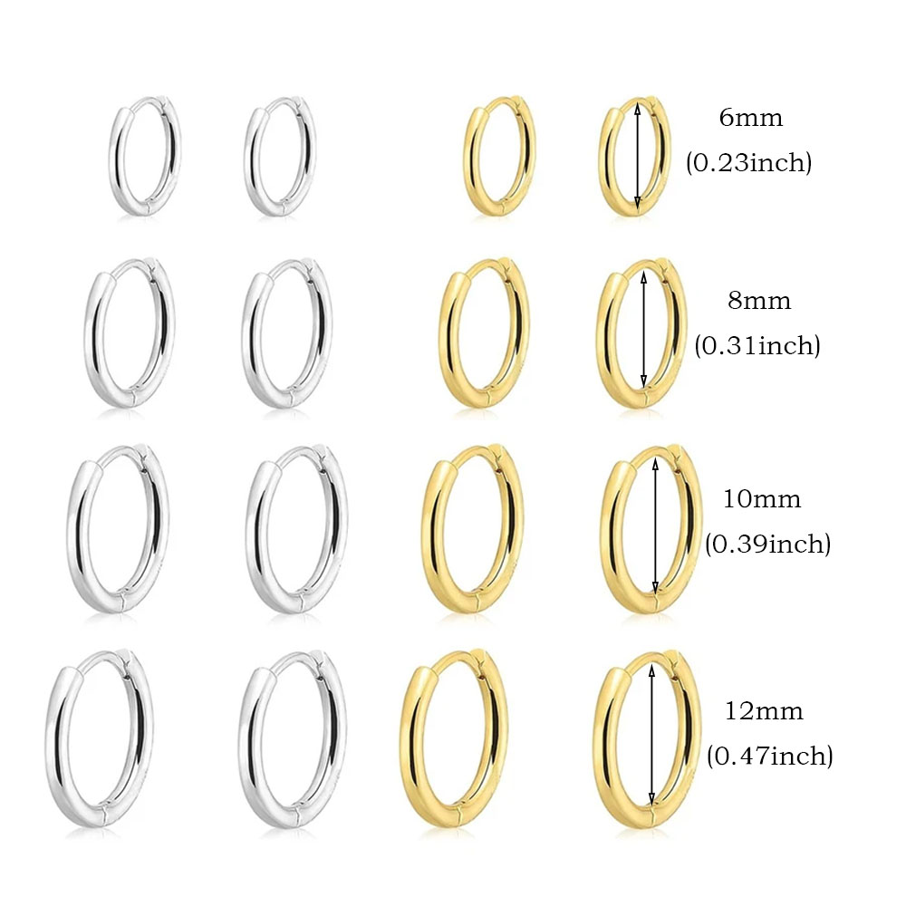 4Pairs/4Pcs Stainless Steel Ci - Helix Cartilage Ring recension och pris