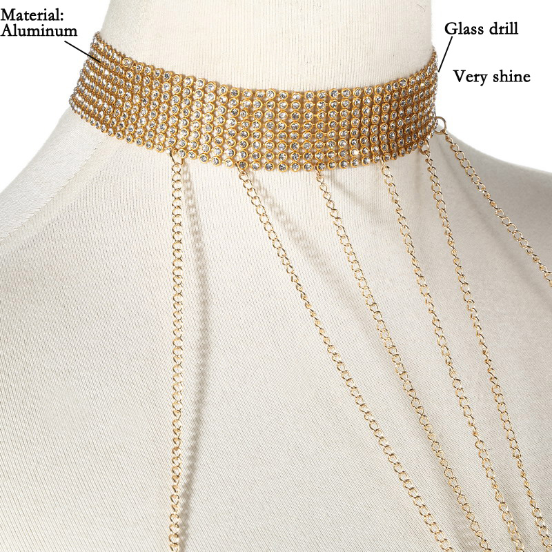 Gold Color Body Chain Women  R - Body Jewelry Bra recension och pris