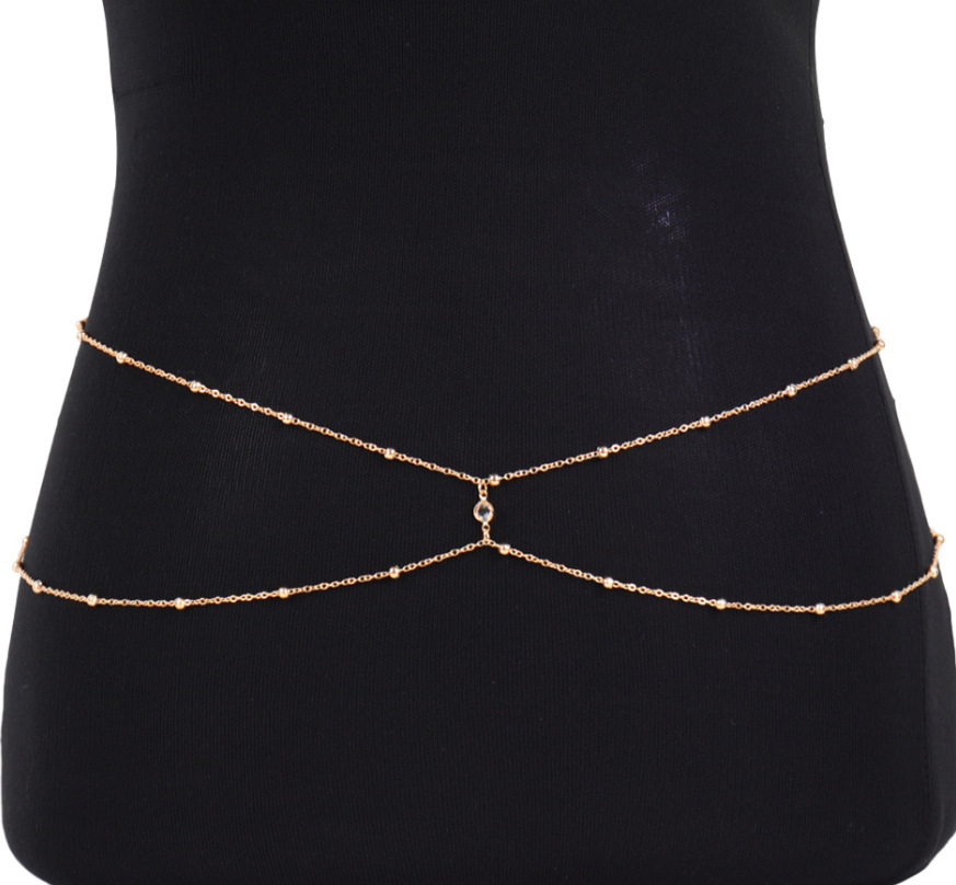 Clear Rhinestone Beaded Belly  - Body Jewelry Bra recension och pris