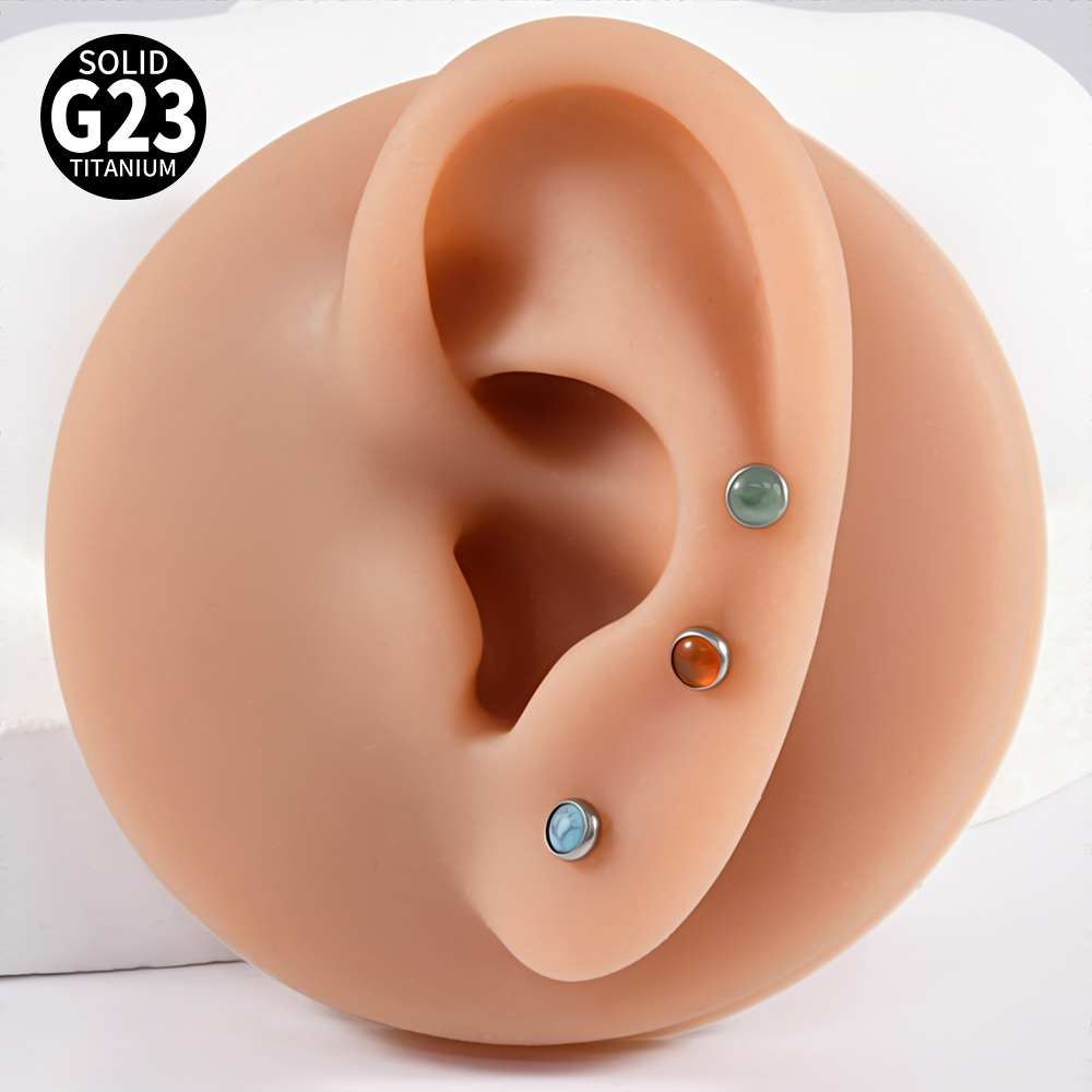 1PC 16g G23 Titanium Crystal&S - Body Jewelry Flat Back recension och pris