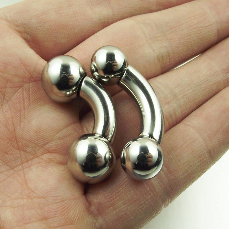 SaYao short bar Big Ball Stain - Nipple Bar Curved recension och pris