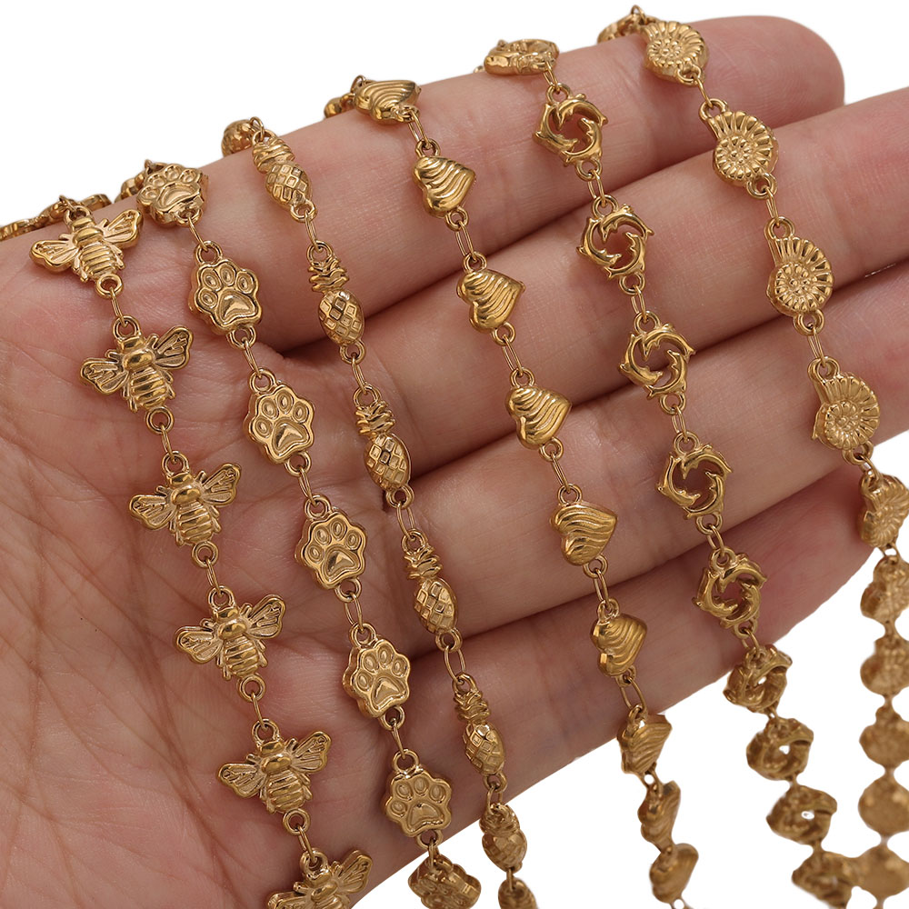 1M PVD Gold Stainless Steel He - Body Jewelry Necklace recension och pris