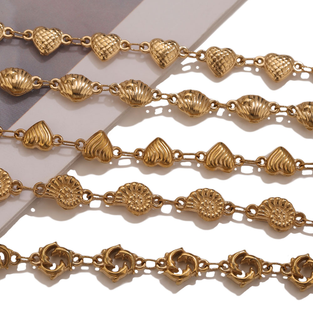 1M PVD Gold Stainless Steel He - Body Jewelry Necklace recension och pris