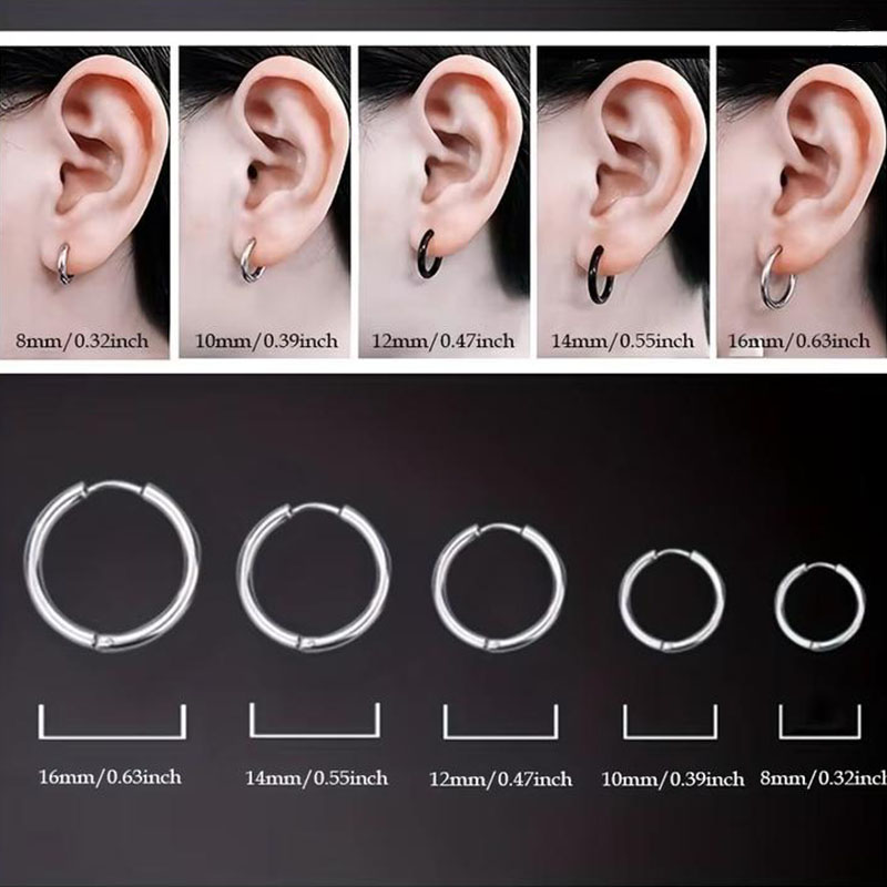 5Pcs Minimalist Unisex Cartila - Helix Cartilage Ring recension och pris