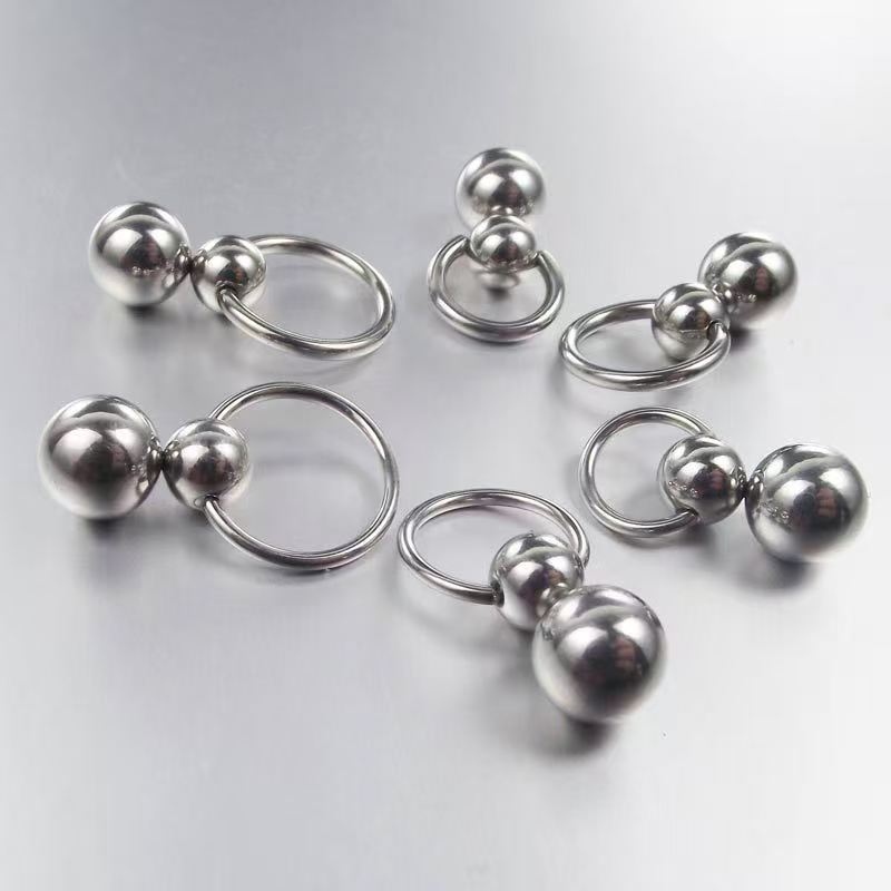 1Pcs Stainless Steel Double Ba - Nipple Bar Curved recension och pris