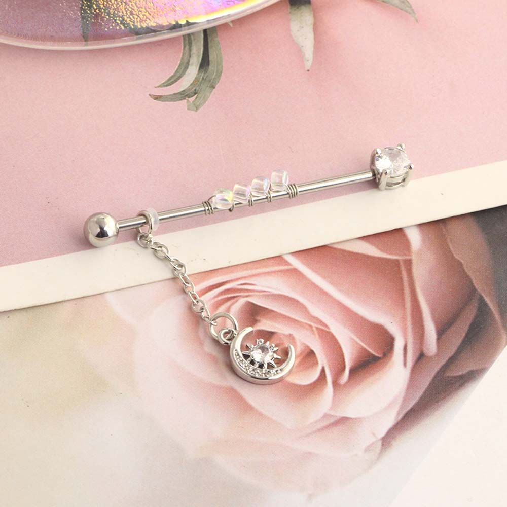 Piercing Punk Style Heart Pend - Industrial Barbell Long recension och pris