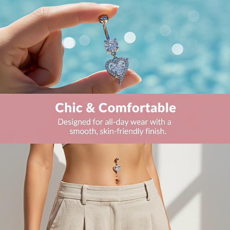 1Pcs Exquisite Dangle Belly Bu - Body Jewelry Surgical Steel recension och pris