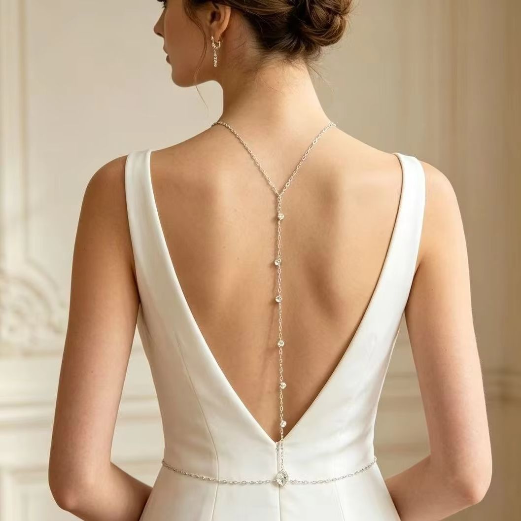 Back Body Chain Zircon Spine C - Body Jewelry Necklace recension och pris